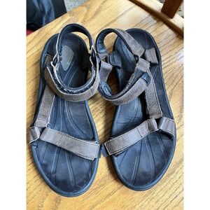 Teva Waterproof Sandals Womens Size 8‎ Brown Leather Strap S/N 4179
